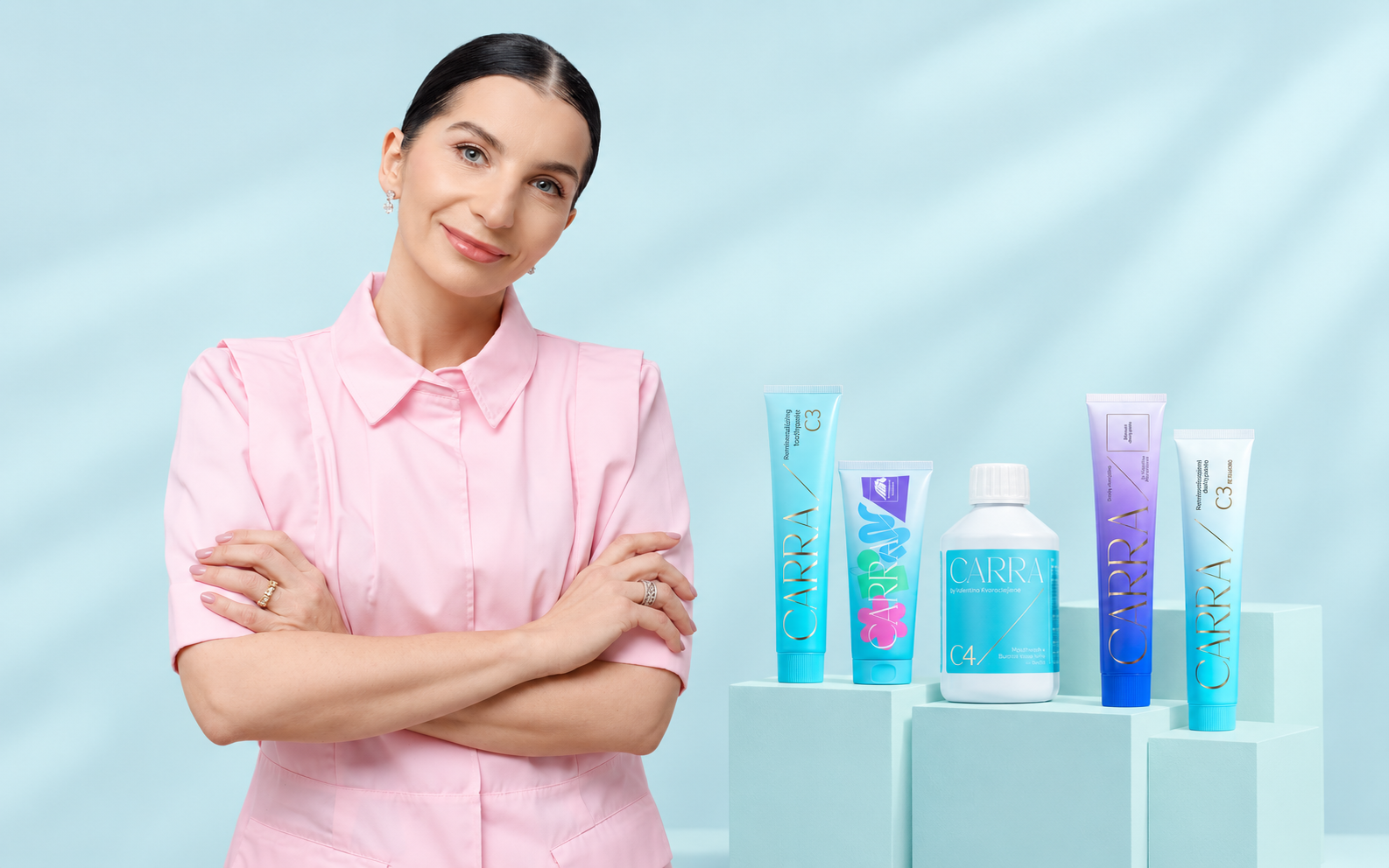 Dr. Valentina Kvaraciejienė with the CARRA product collection